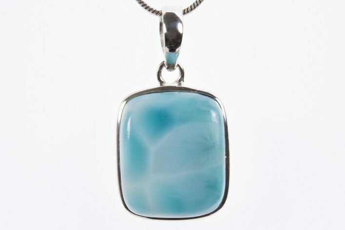 Stunning, Larimar Pendant (Necklace) - Sterling Silver #303208
